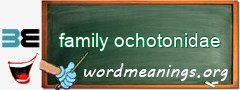 WordMeaning blackboard for family ochotonidae